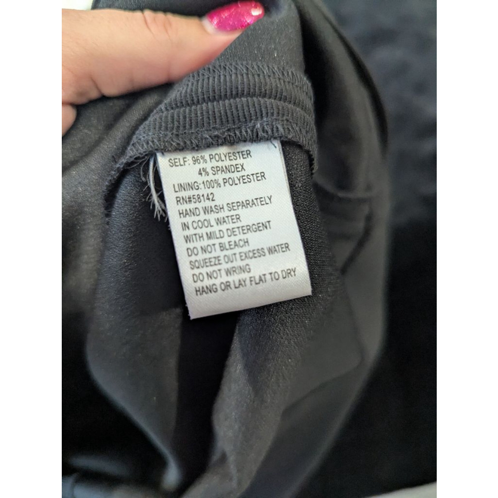 EUC London Times Black Cream Green PETITE Dress 4P - Picture 4 of 6